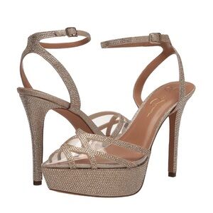 Jessica Simpson Gold Strappy Heels